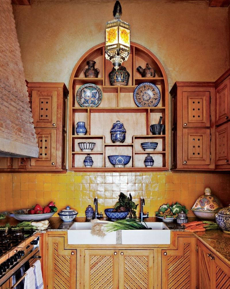 zellige o bejmat en cocinas azulejo pintado a mano